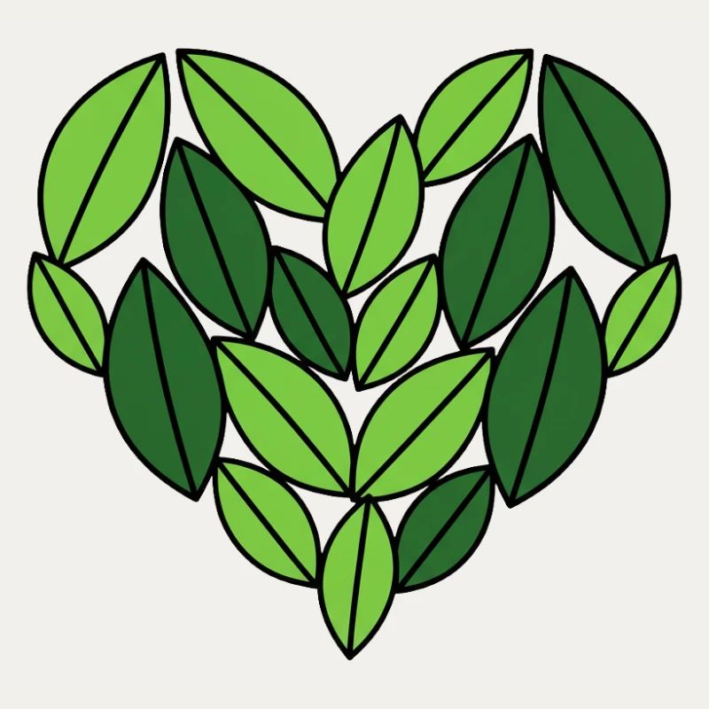 Leaf Heart Nature Design