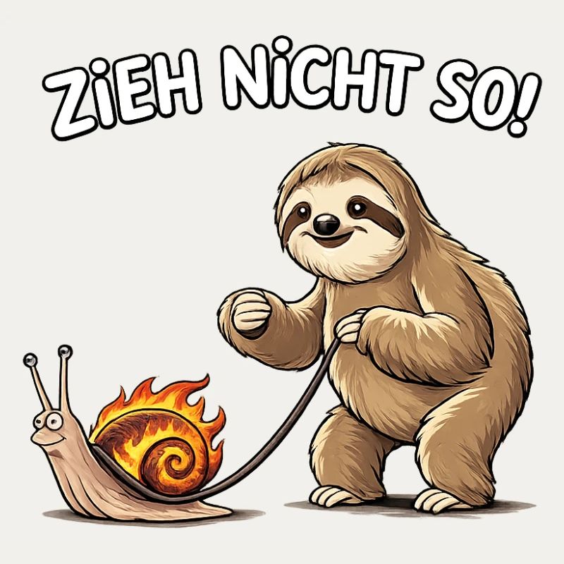 Lazy buddy pulls snail