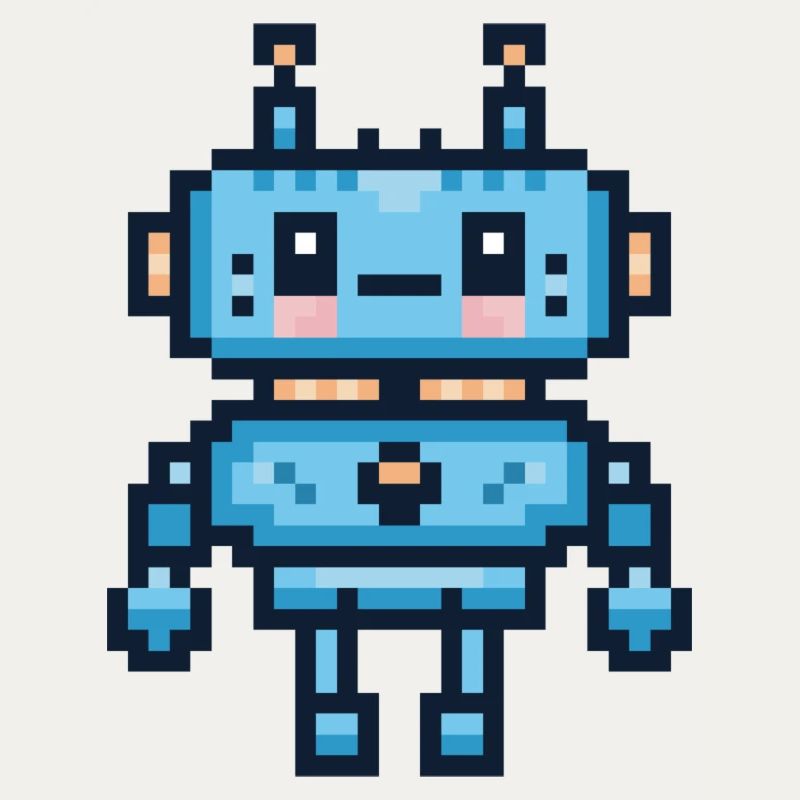 Pixel art robot