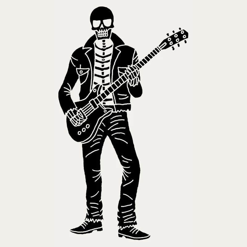 Gitarrist Skeleton (Schwarz)