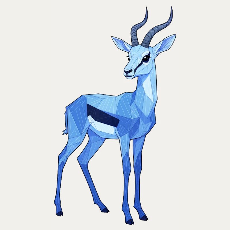 Blauer Geo-Rehbock