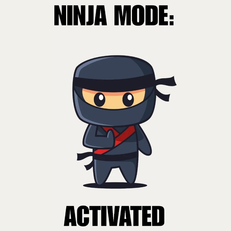 Chemise activée par la mode ninja – Diction ninja drôle