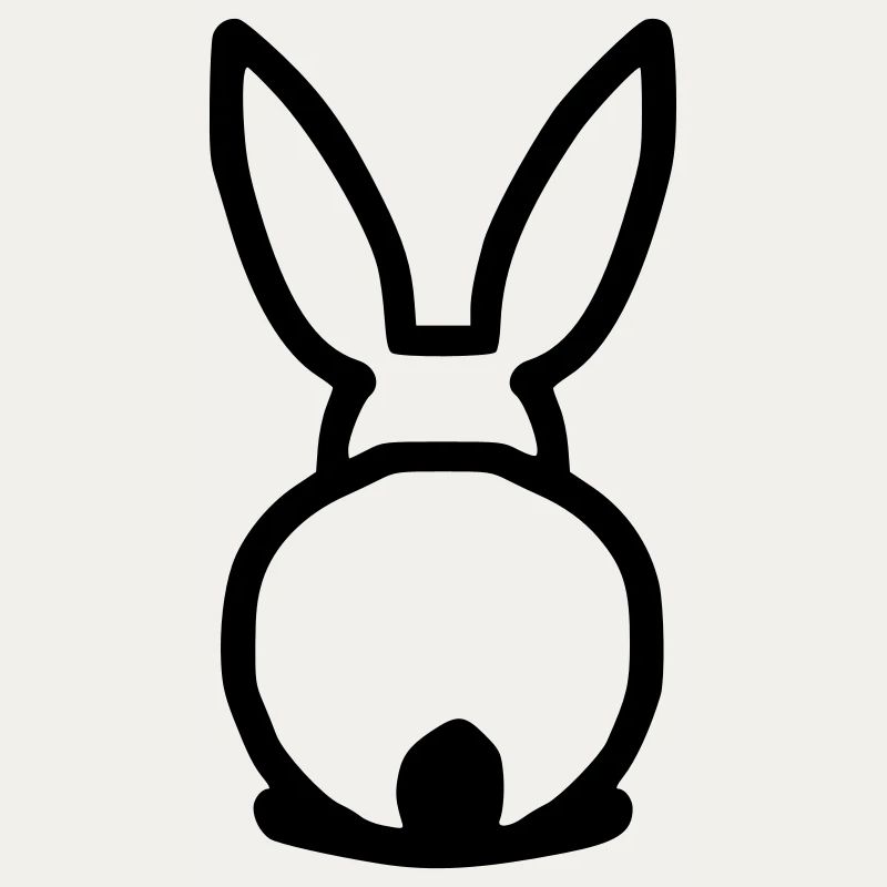 cute rabbit from behind