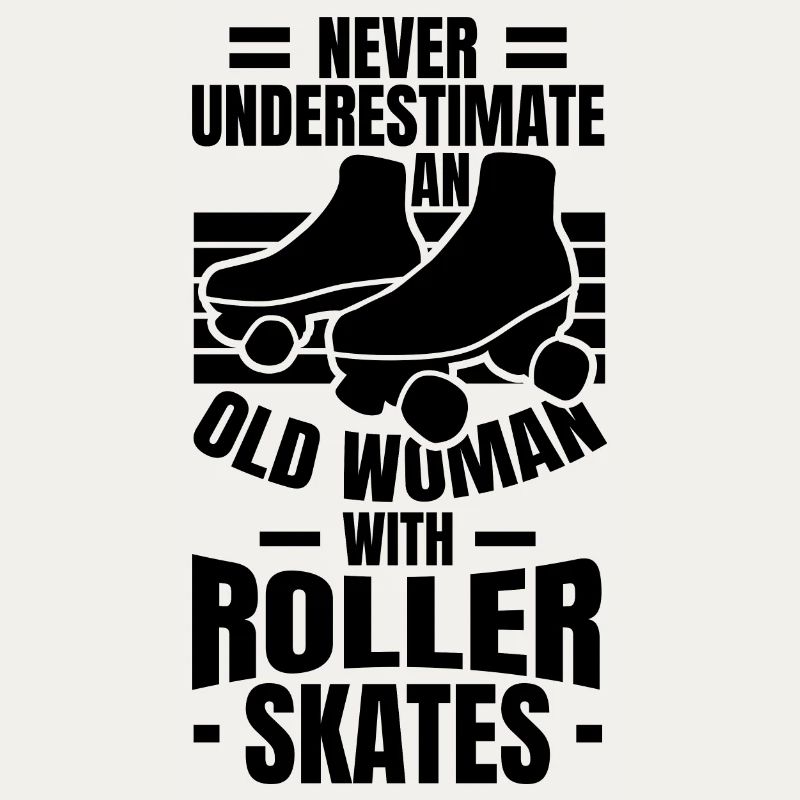 Rollschuhfahrer Oma