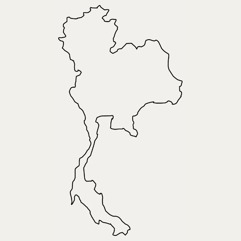 Thailand map outline