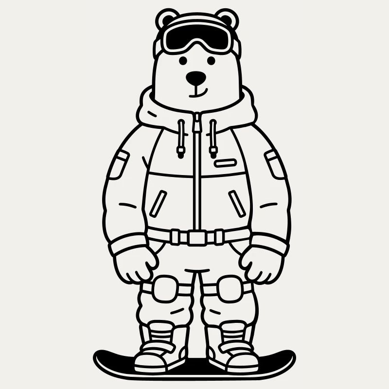 Bear Snowboarder