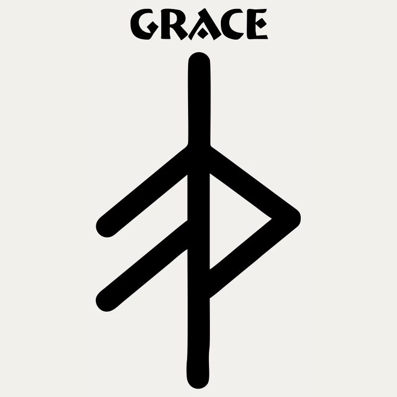 Wikingerrune Symbol Gnade, Barmherzigkeit Text GNADE