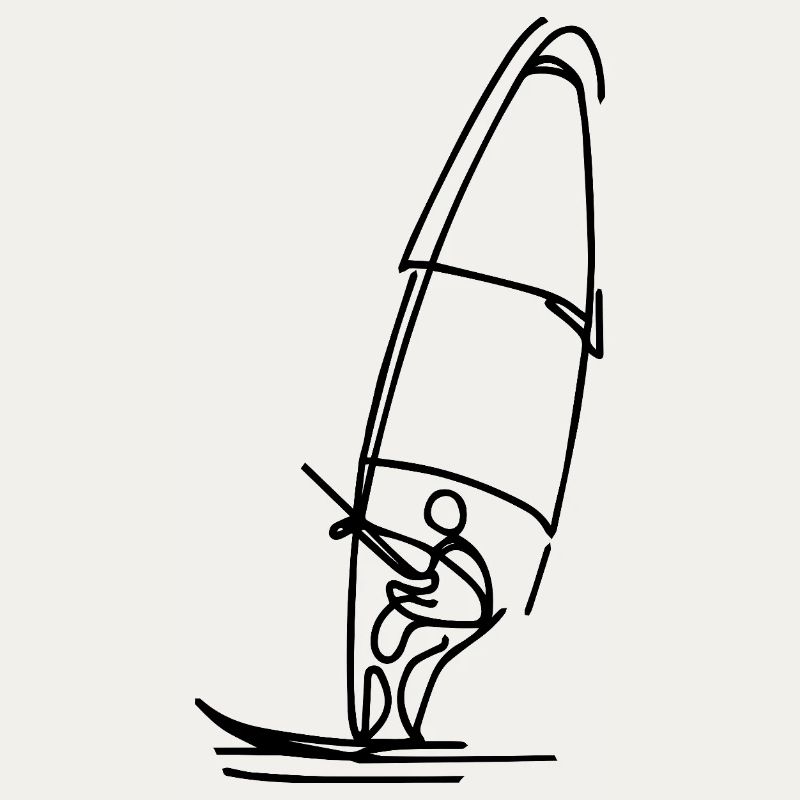 Windsurfer Drawing
