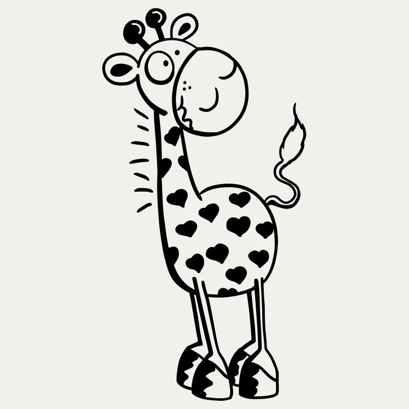 Herzliche Giraffe - Giraffen - Tiere - Comic