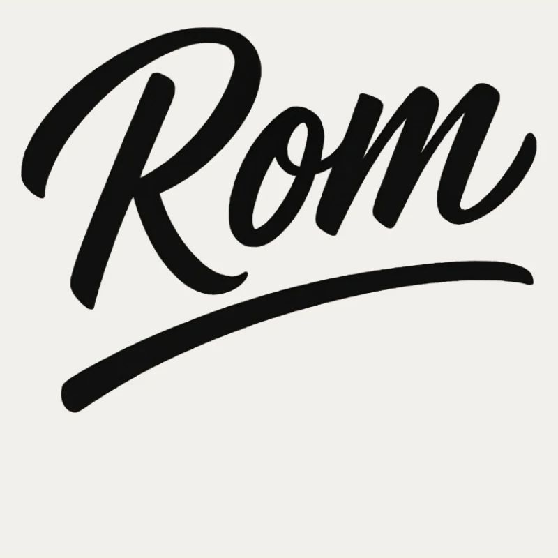 Rom Script Schriftzug Unterlinie