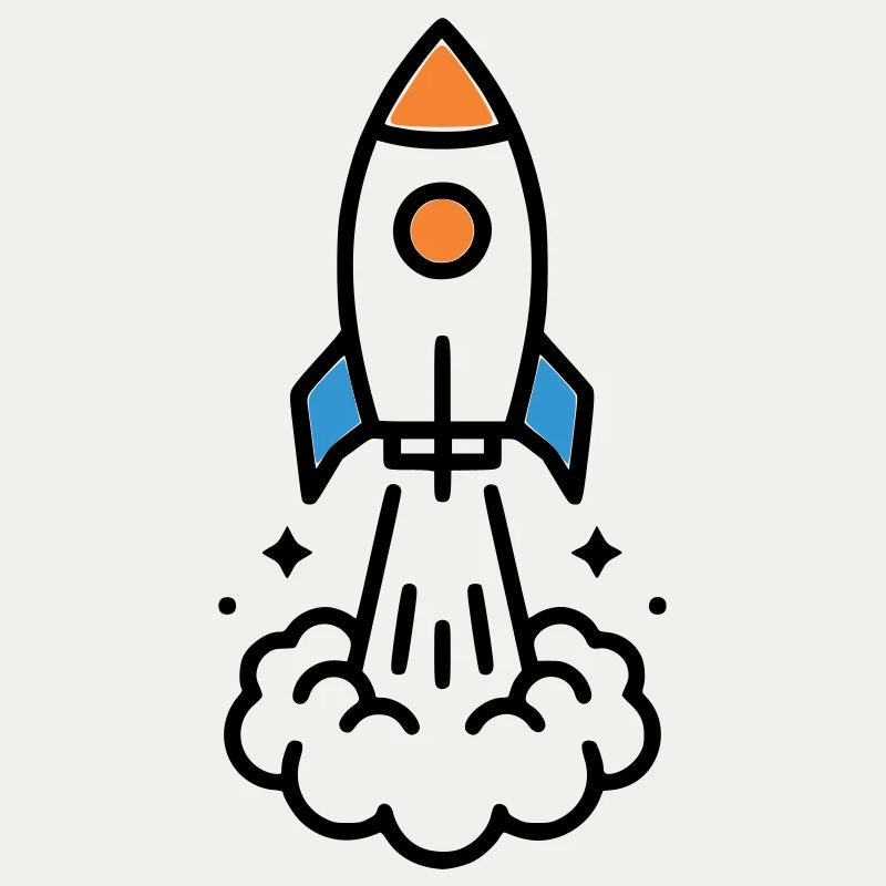 Comic spatial Rocket Launch