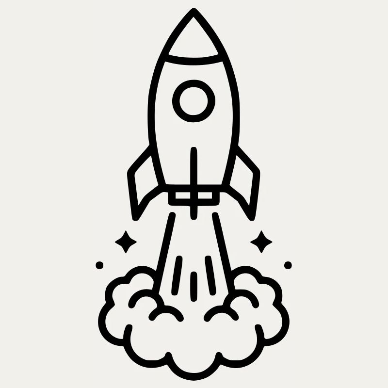 Rocket Launch Space Icon