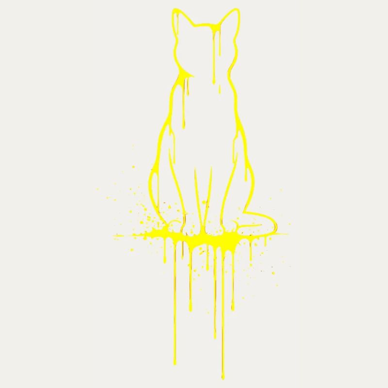 Silhouette de chat Look doré