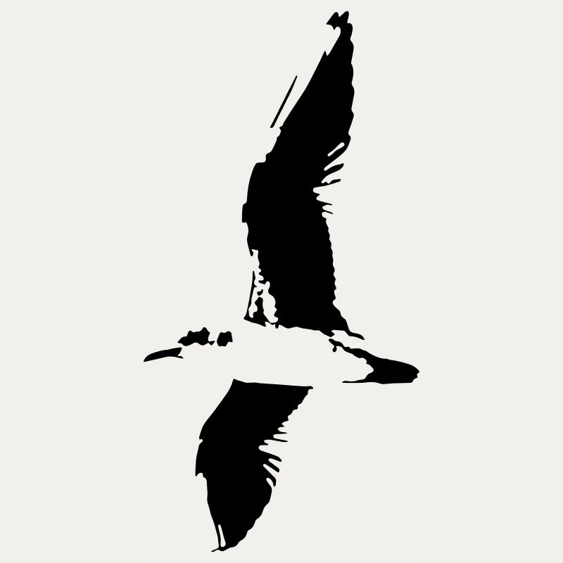Möwe, Silhouette -T-Shirt