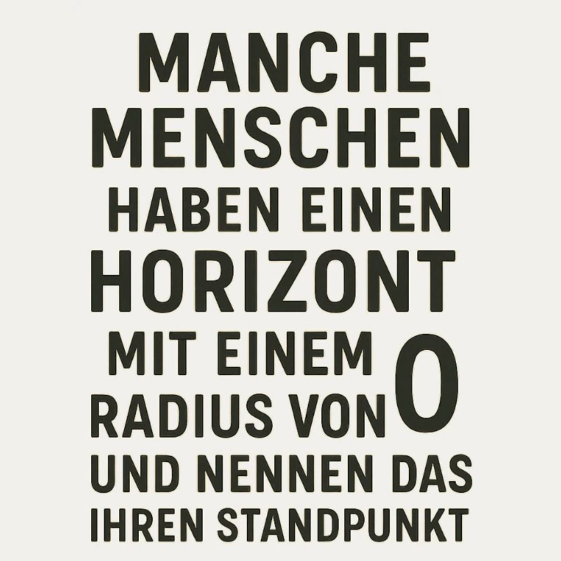 Nullradius-Horizont Standpunkt Spruch