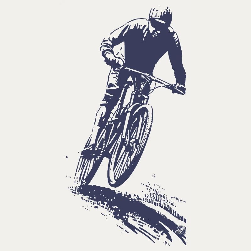 Silhouette de VTT en saut