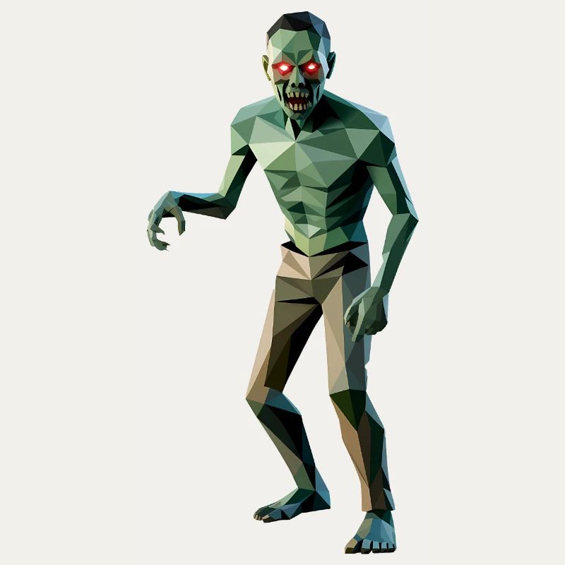 Zombie - Cooles Low-Poly-Logo