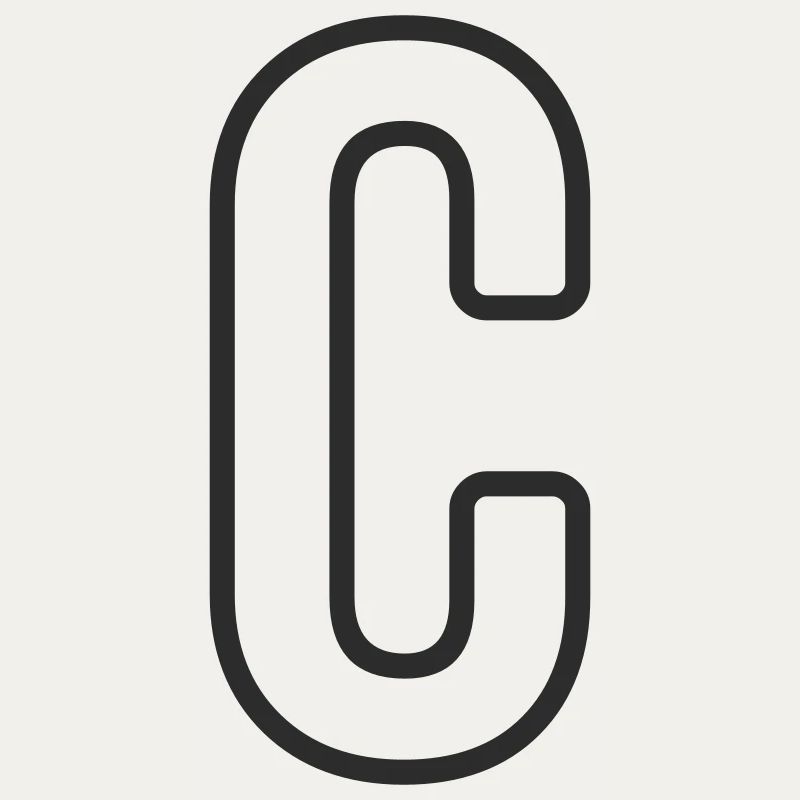 Buchstabe C Typodesign