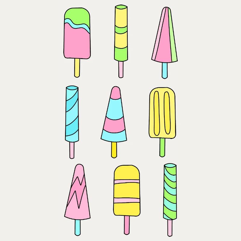 Glaces colorées
