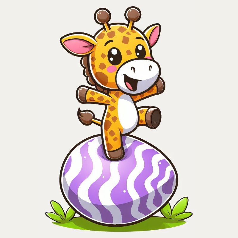 Easter Egg Giraffe, Dancing Balancing Art