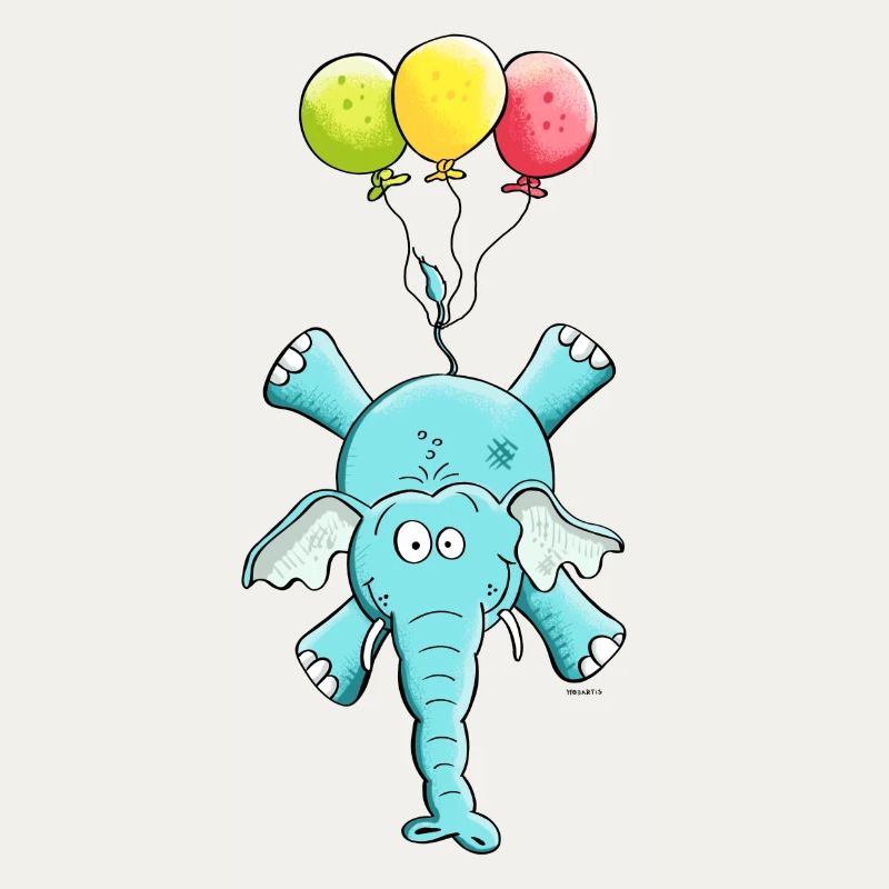 Elephant avec des ballons