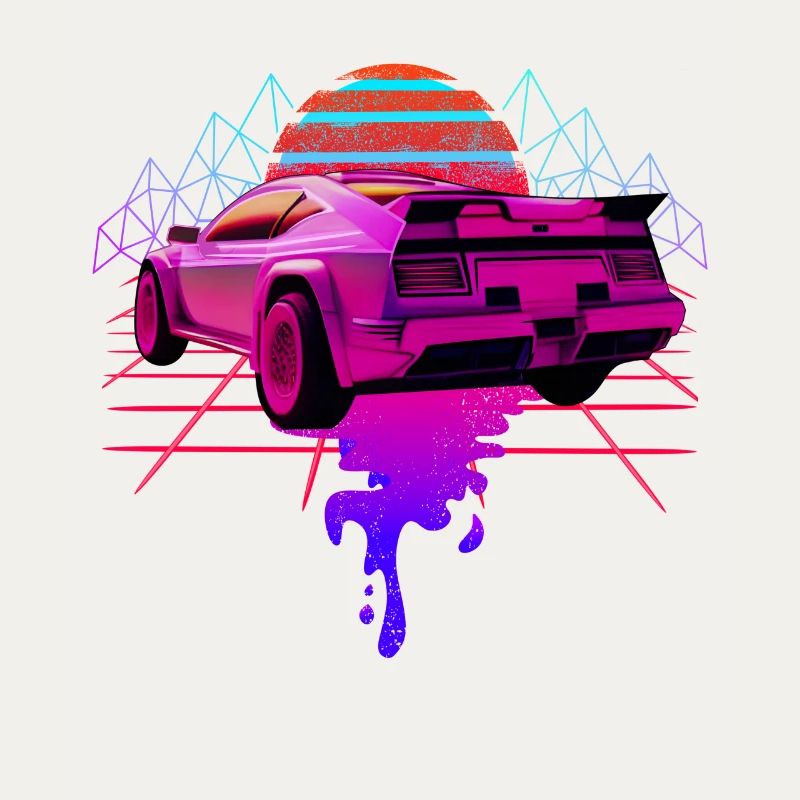 Retro Wave Racing Supercar