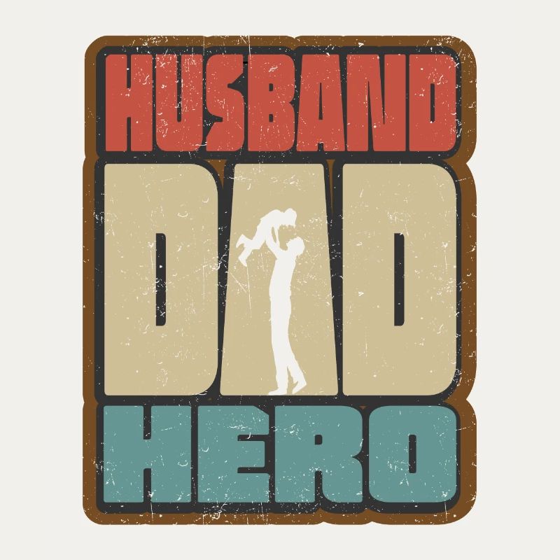 Husband Daddy Hero Retro