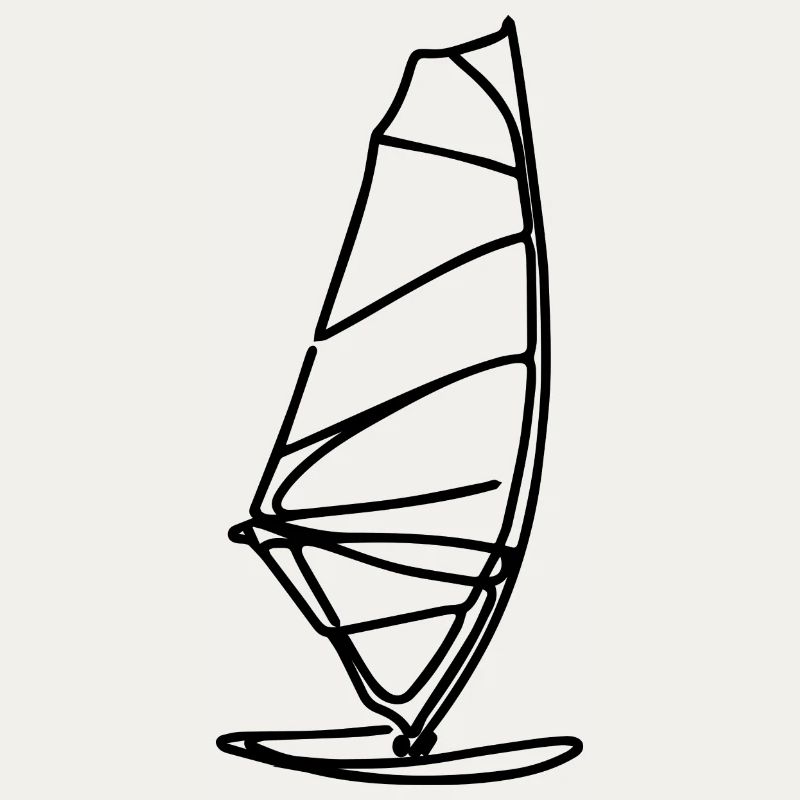 Dessin de planche à voile