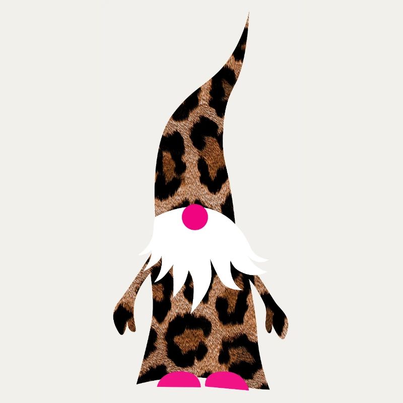 Décoration de décoration de léopard rose gnome pour une idée de cadeau de Noël
