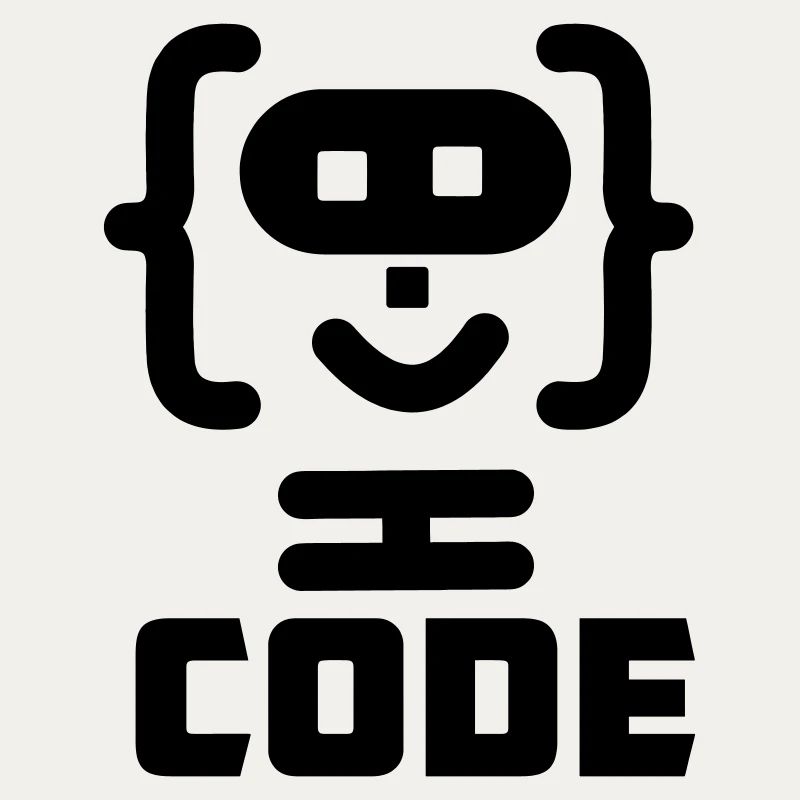 Logo de code de programmeur hacker avec texte CODE