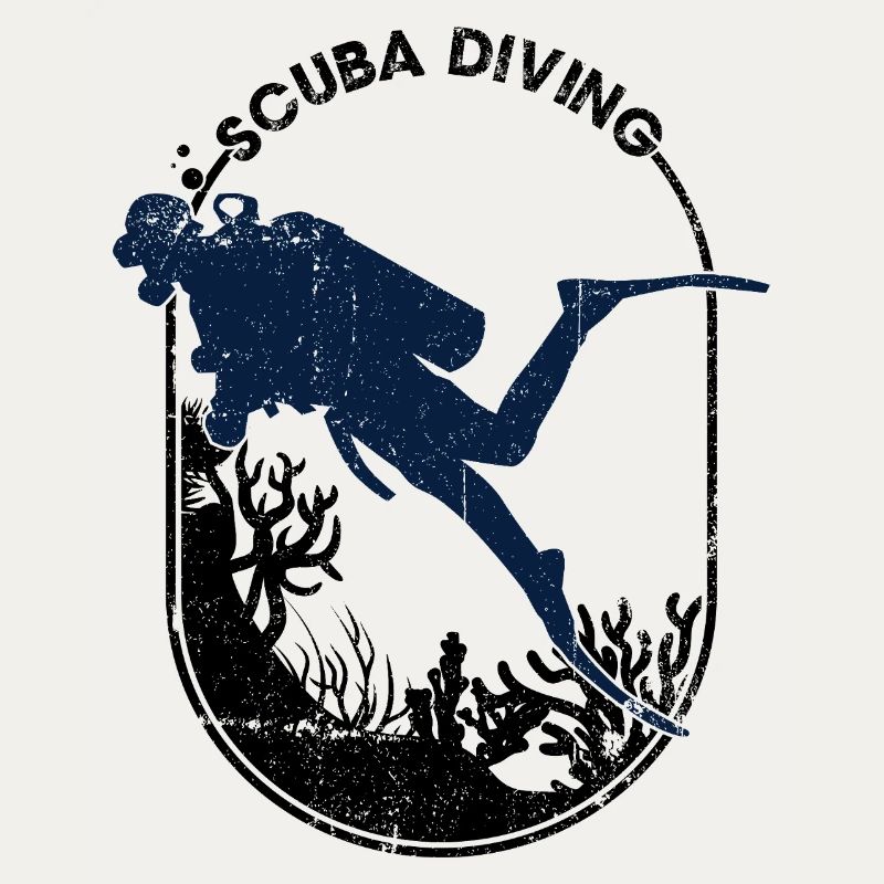 Diving Diver Silhouette Design