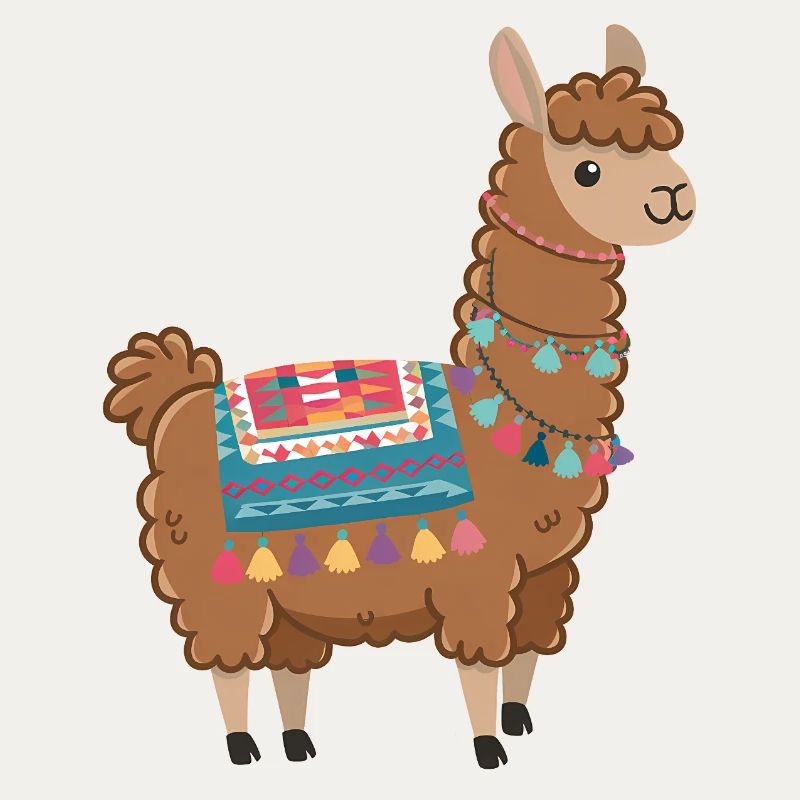 Buntes Boho-Lama