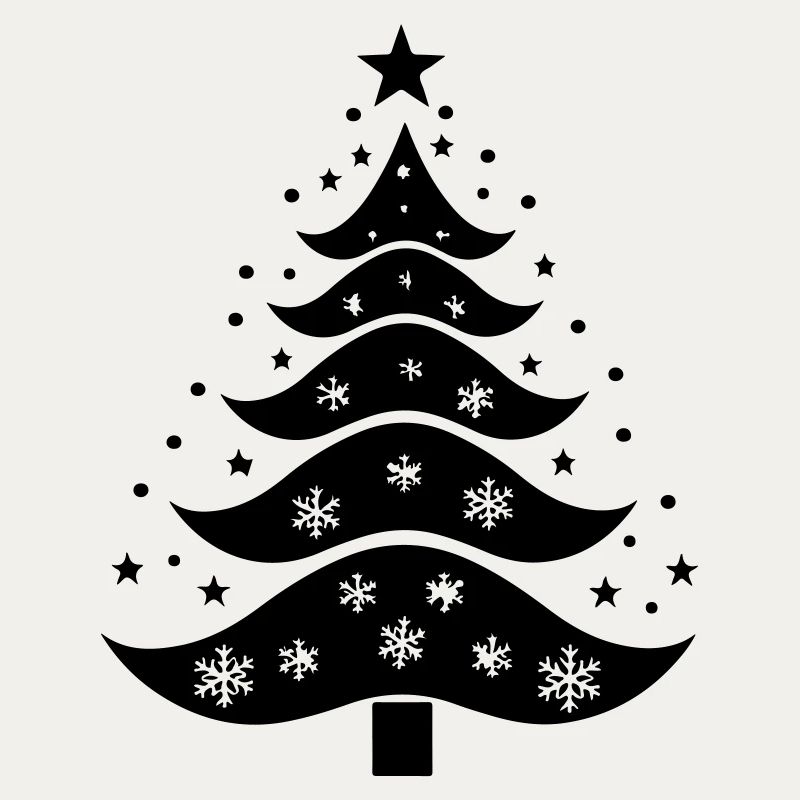 Weihnachtsbaum-Silhouette
