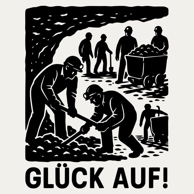 Luck On Mining Miner Work Coal Mine Historical