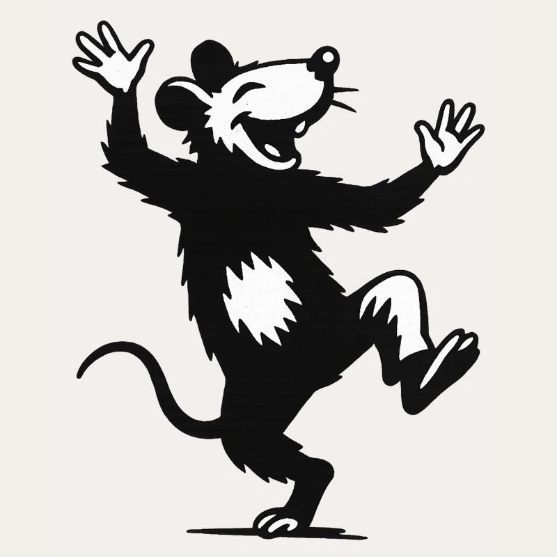 Cheerful dancing mouse
