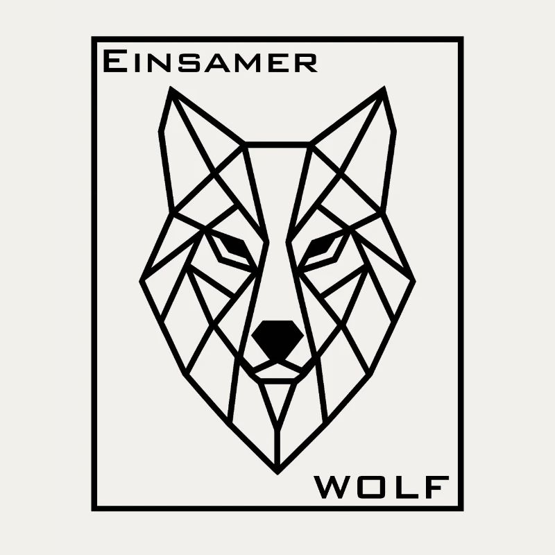 Geometrischer Wolfenkopf