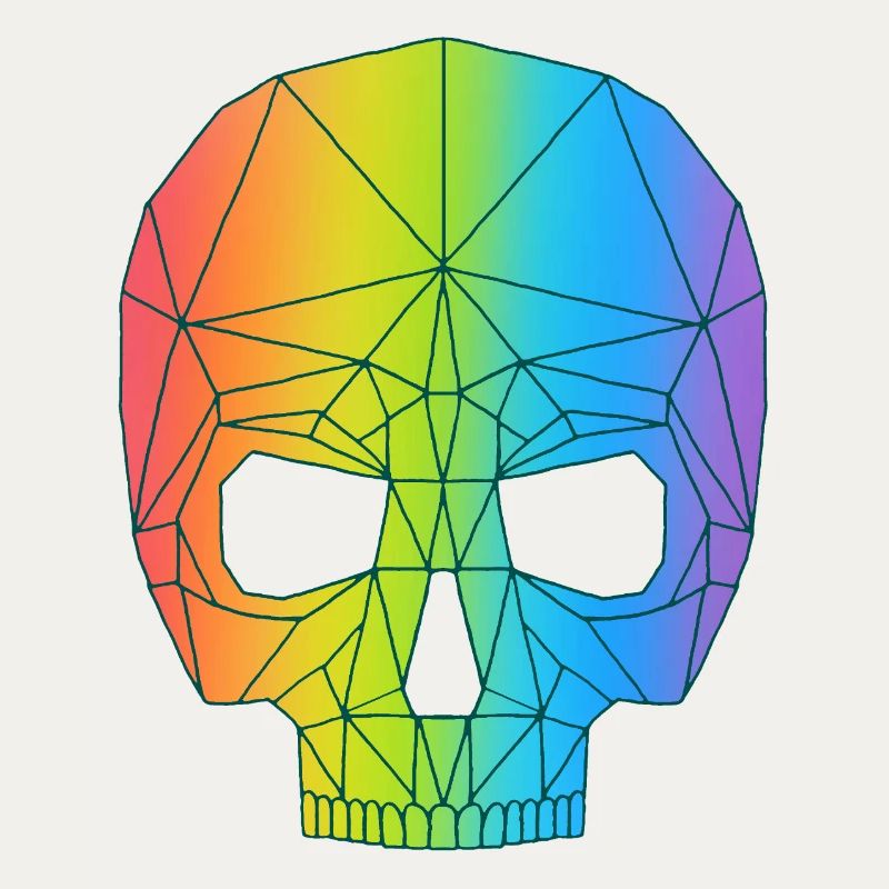 Crâne en couleur