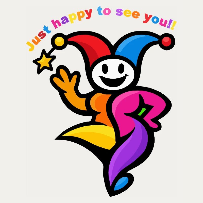 Colorful Jester Dance Greeting