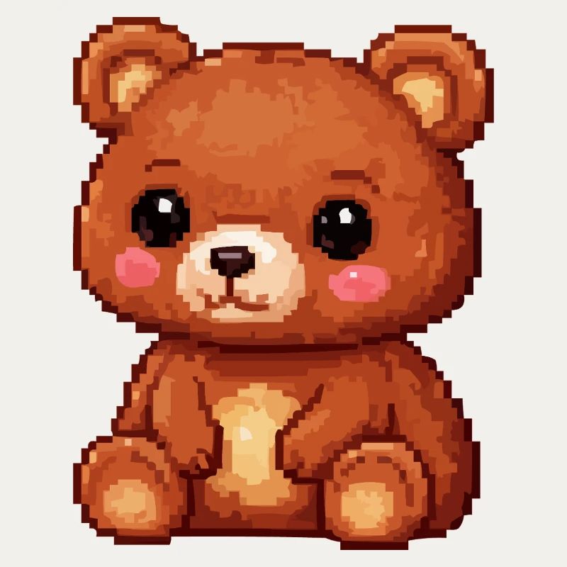 Teddybär Pixel Comic