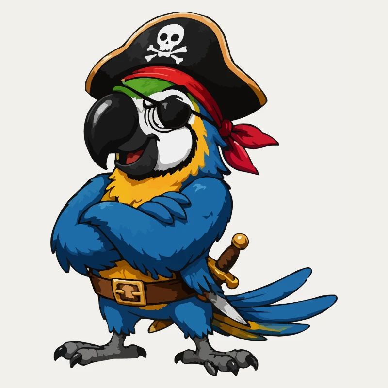 Oiseau pirate avec cache-œil