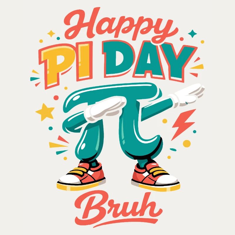 Happy Pi Day Bruh Dabbing Pi Mathe Spruch Retro