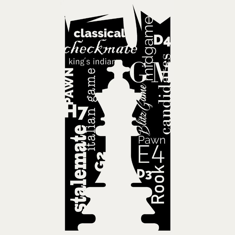 Chess King Typography Font Design Icon Logo