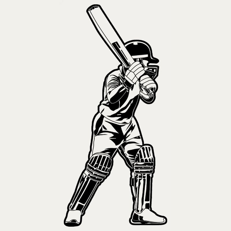 Cricketer Sketch