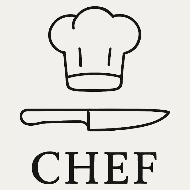 Icône de chef avec couteau