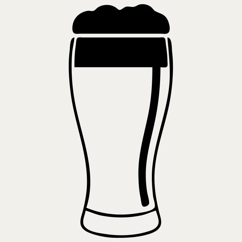 Bierglas mit üppigem Schaum