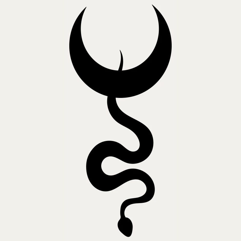 Moon with snake