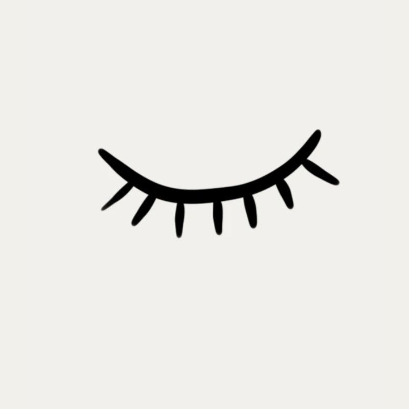 Eyelash Minimal – Closed Eye Sketch