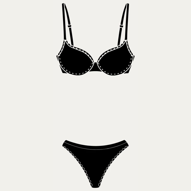 Dessous- oder Bekini-Logo für Geschäft oder Marktstand