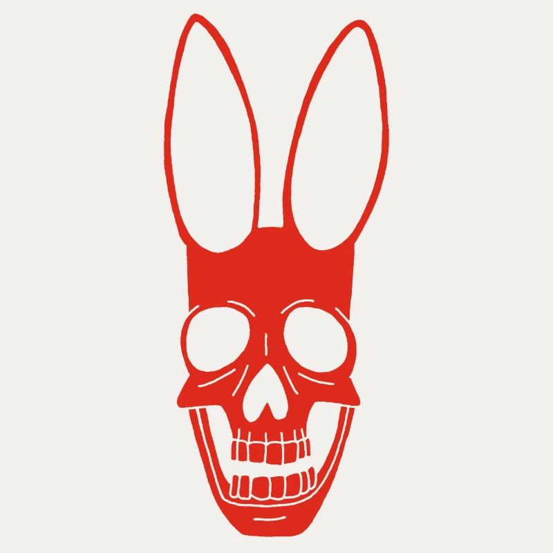 Crâne de lapin rouge