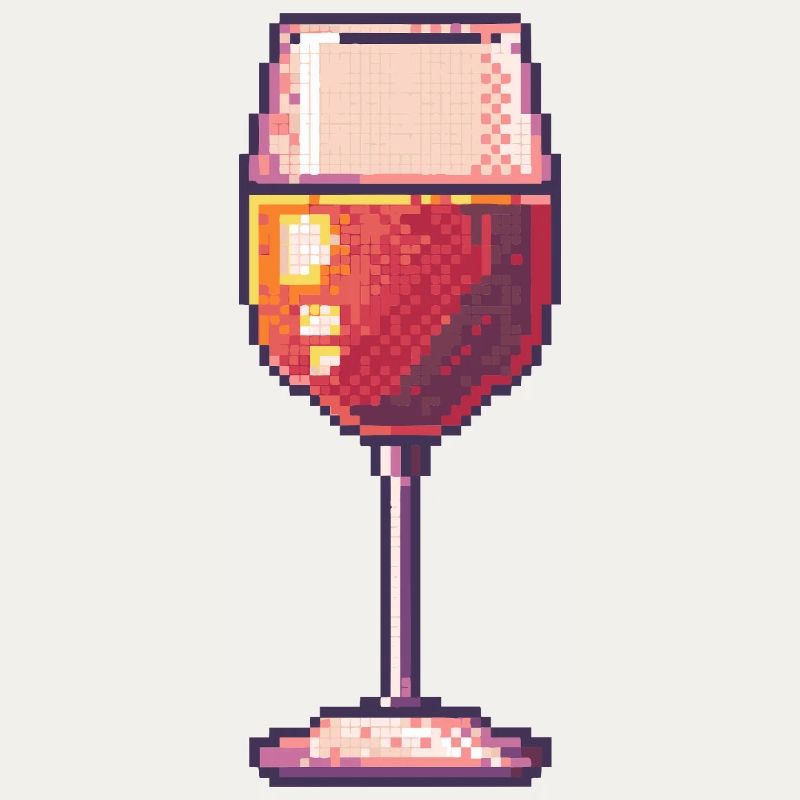 Pixel Weinglas Retro